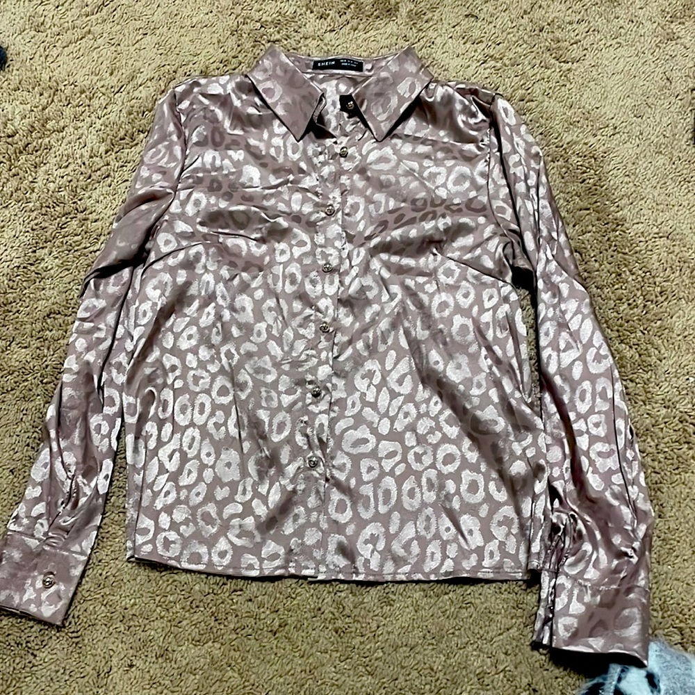 Silk button up